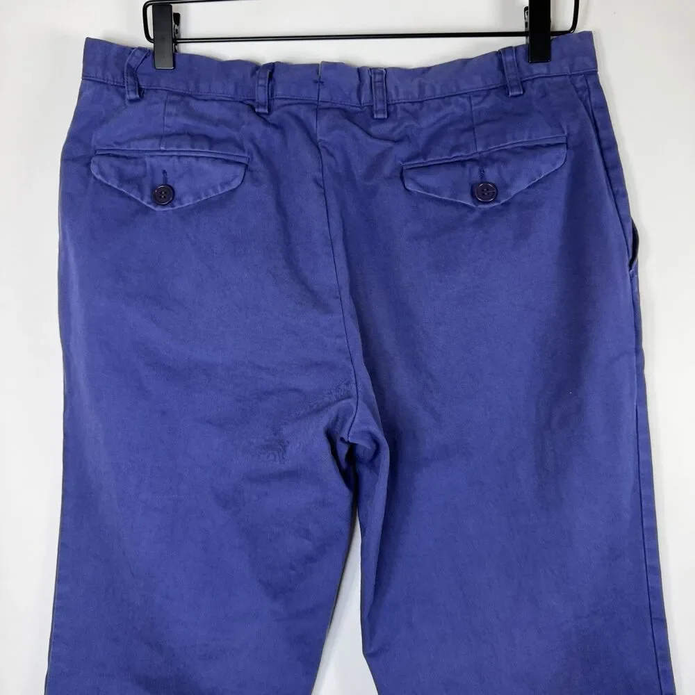 Timo Weiland Womens Pants SIze 44 Washed Navy Blue EU Made Chinos Straight Leg‎